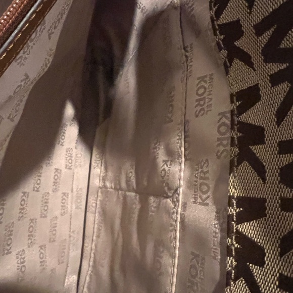 Michael Kors Tan and Brown Logo Tote - Picture 13 of 16